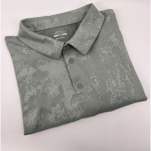 BCG Golf Men's 2XL Green Print Short Sleeve Polo Shirt‎ Polyester